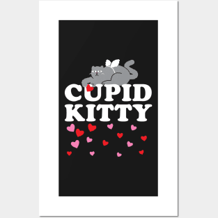 Cupid Kitty Cat Valentine Angel Wing Funny Posters and Art